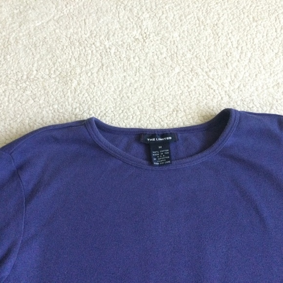 Vintage Y2K Limited Long Sleeve Tee Purple Cotton 90s - Sz Medium - Picture 4 of 8